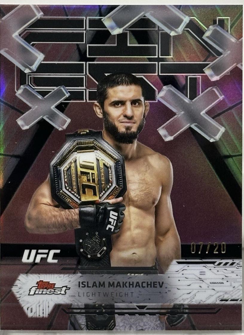 Islam Makhachev 2025 Topps Finest UFC Base Common #82 Red Refractor
