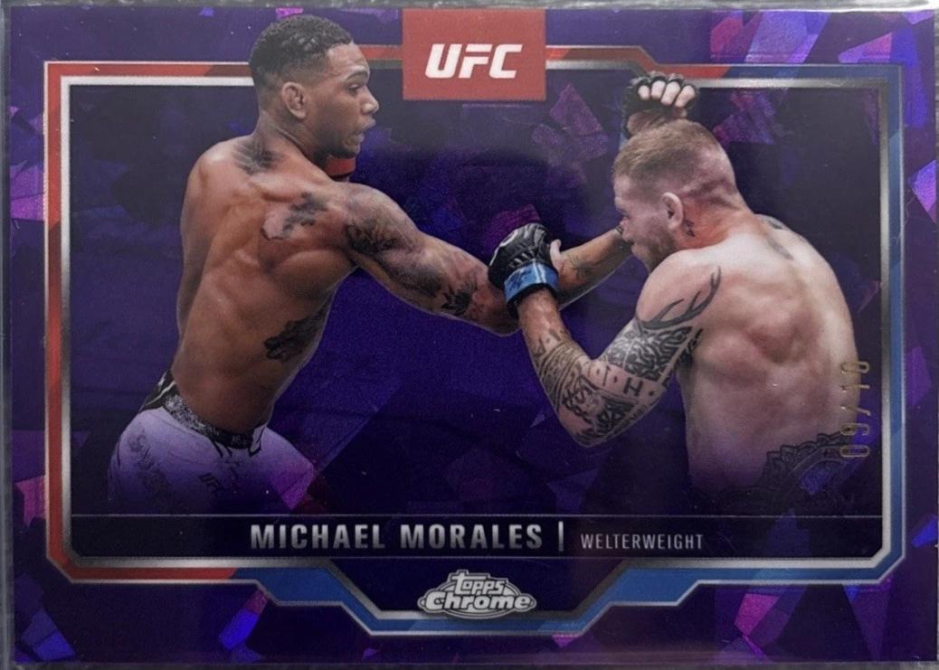 Michael Morales 2025 Topps Chrome Sapphire UFC Base Sapphire #127 Red Sapphire