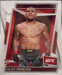 Alex Pereira 2023 Panini Chronicles UFC Base Rookies and Stars #181 Platinum