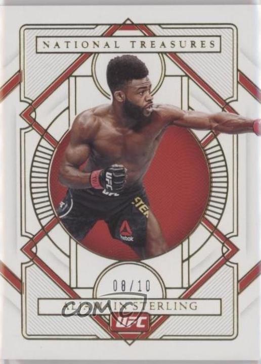 Aljamain Sterling 2021 Panini Chronicles UFC Base National Treasures #369 Gold