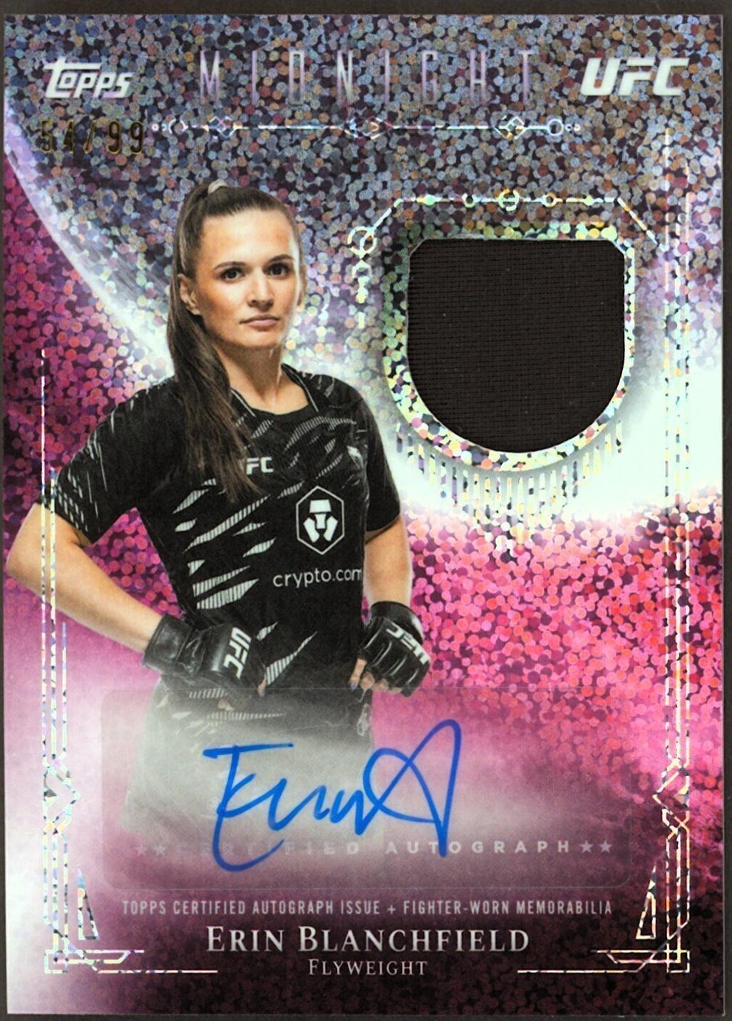 Erin Blanchfield 2026 Topps Midnight UFC Relic Autographs #VRA-EB Twilight