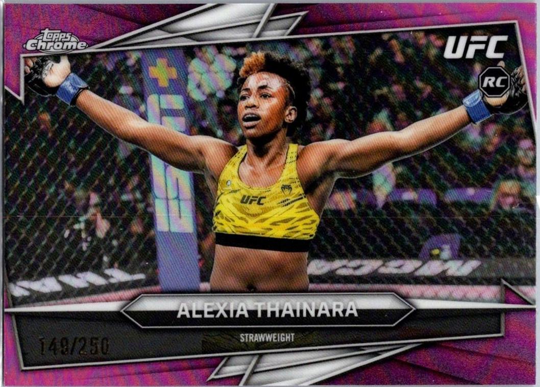 Alexia Thainara 2026 Topps Chrome UFC Base #191 Pink Refractor
