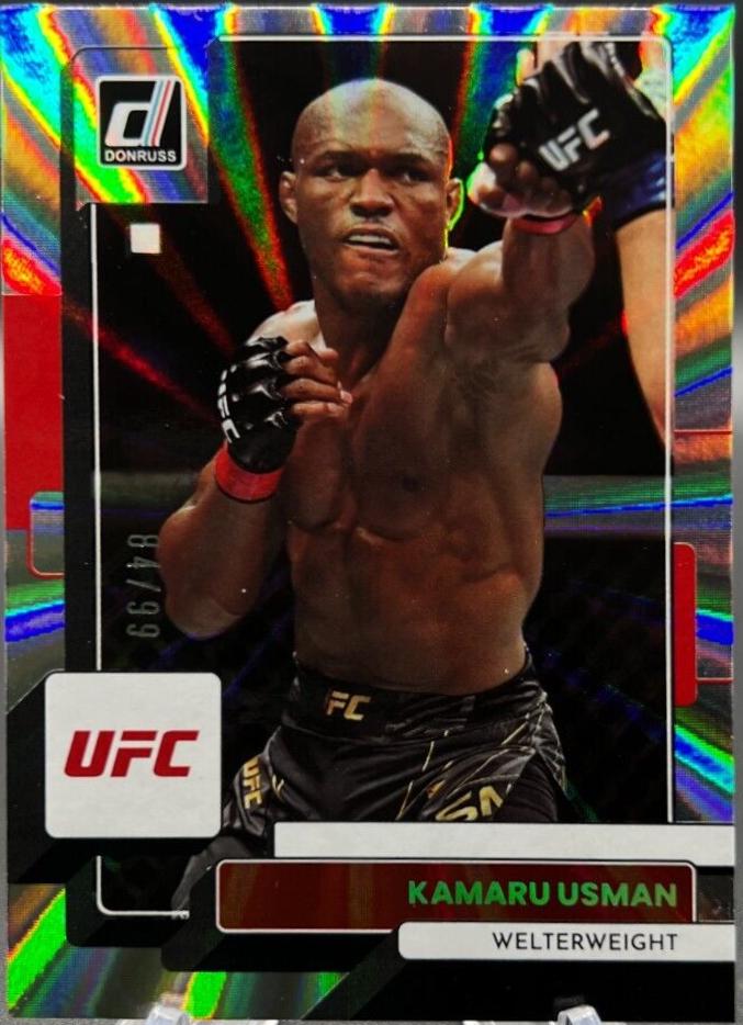 Kamaru Usman 2023 Panini Donruss UFC Base #114 Laser