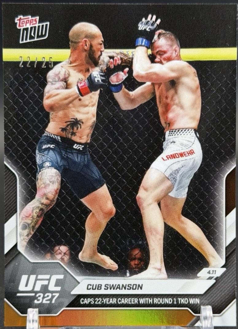Cub Swanson Topps Now UFC Base #14 Orange Foil
