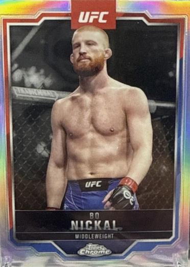 Bo Nickal 2025 Topps Chrome UFC Base #76 Refractor