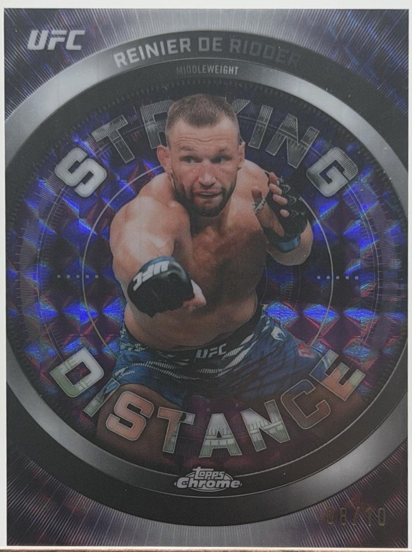Reinier de Ridder 2026 Topps Chrome UFC Striking Distance #SD-12 Purple Geometric Refractor