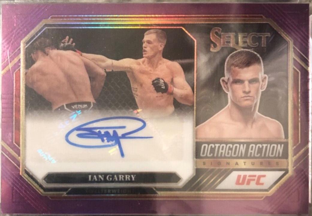 Ian Machado Garry 2023 Panini Select UFC Octagon Action Signatures #26 Purple
