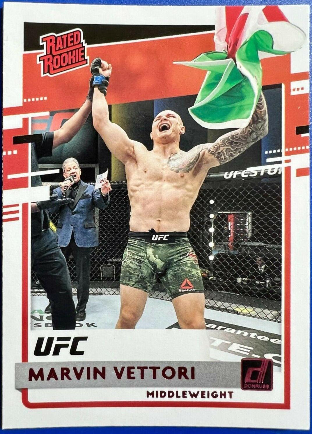 Marvin Vettori 2021 Panini Chronicles UFC Base Donruss Rated Rookies #21 Pink