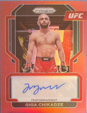 Giga Chikadze 2022 Panini Prizm UFC Signatures #SG-GCH Red
