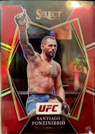 Santiago Ponzinibbio 2022 Panini Select UFC Premier Level #104 Maroon