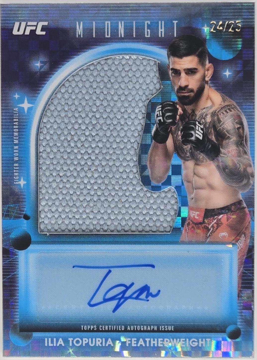 Ilia Topuria 2025 Topps Midnight UFC Relic Autographs #VRA-IT Moonrise