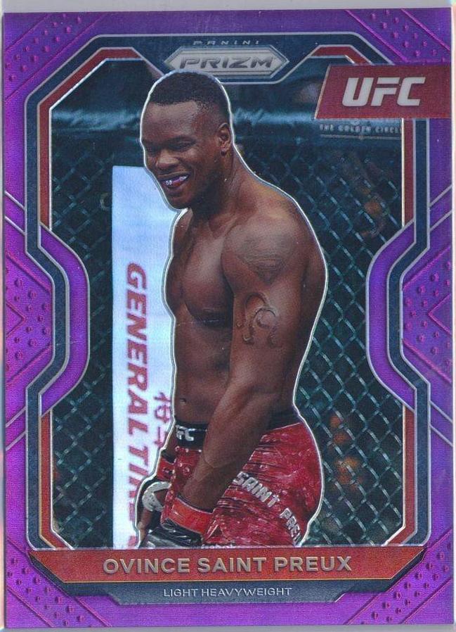 Ovince Saint Preux 2021 Panini Prizm UFC Base #59 Purple
