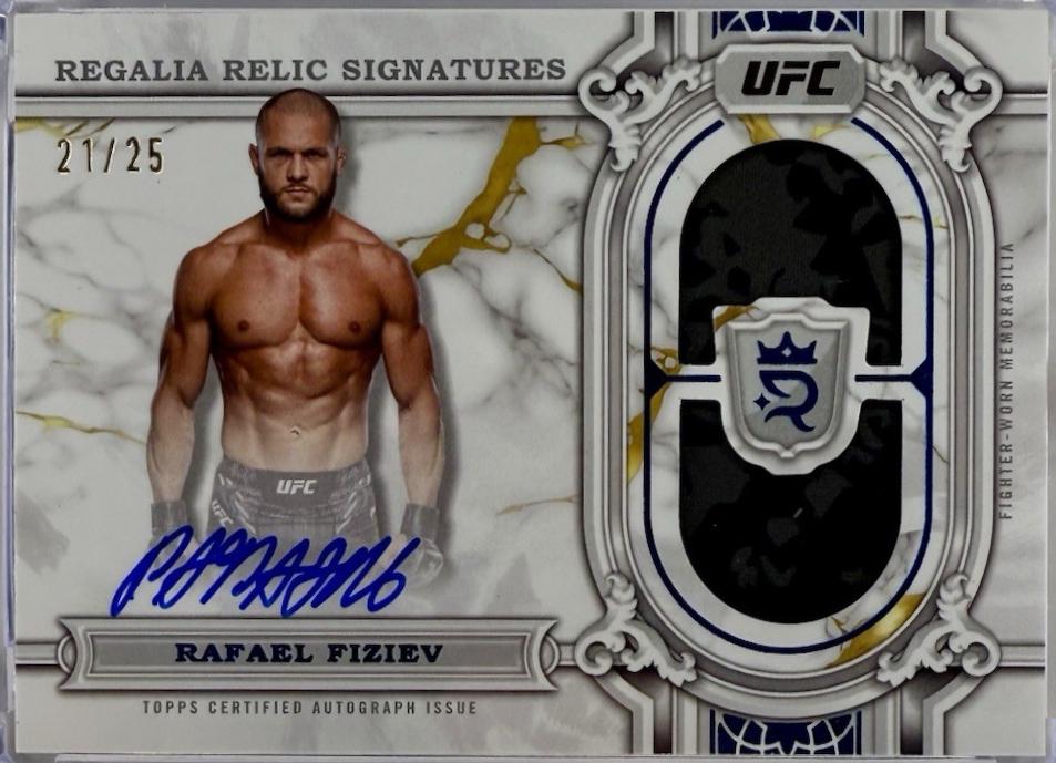 Rafael Fiziev 2024 Topps Royalty UFC Regalia Relic Signatures #RRS-RFV Blue