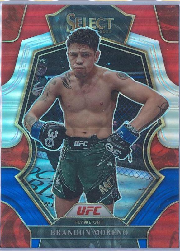 Brandon Moreno 2023 Panini Select UFC Premier Level #130 Red Blue Prizm