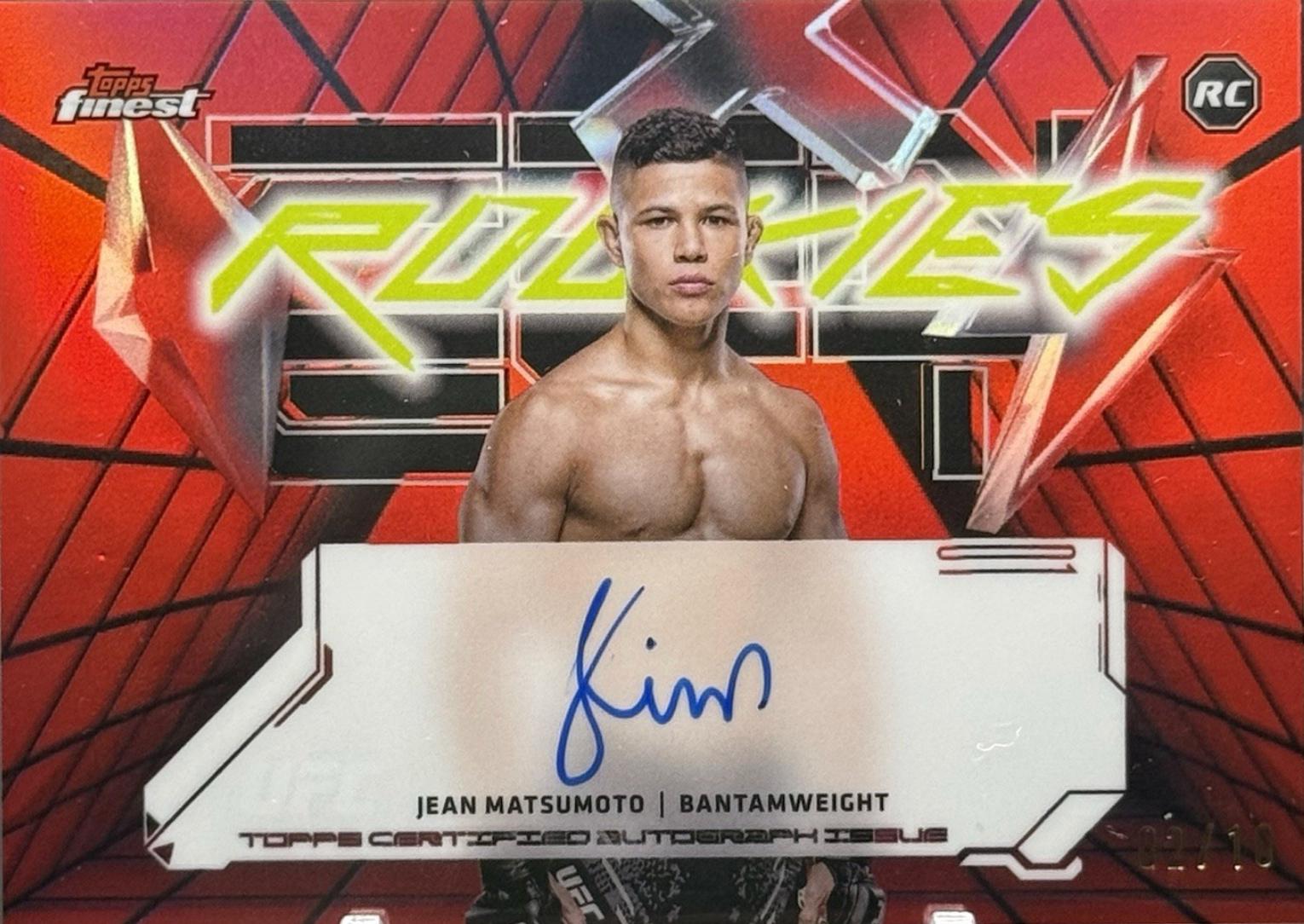 Jean Matsumoto 2025 Topps Finest UFC Finest Rookie Autographs #FRA-JO Superfractor