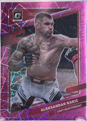 Aleksandar Rakic 2022 Panini Donruss Optic UFC Base #96 Pink Velocity