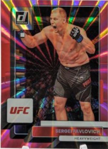 Sergei Pavlovich 2023 Panini Donruss UFC Base #79 Pink Laser
