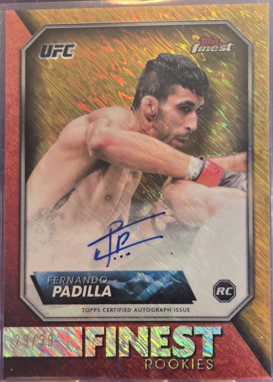 Fernando Padilla 2025 Topps Finest UFC Finest Autographs #FA-FP Gold Refractor