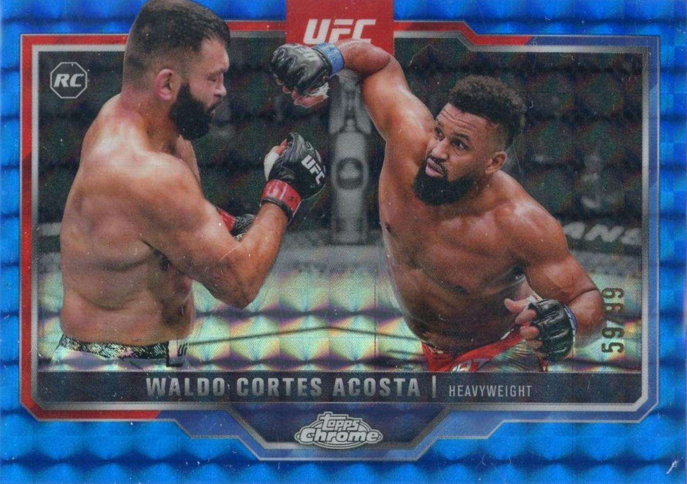 Waldo Cortes Acosta 2025 Topps Chrome UFC Base #19 Blue Geometric Refractor