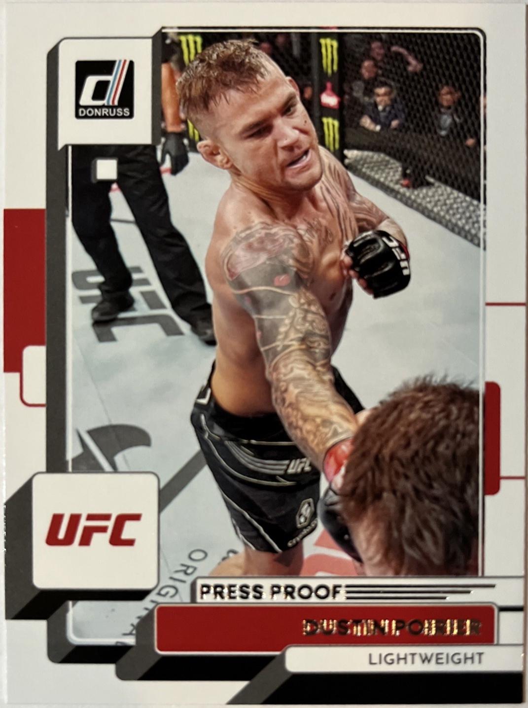 Dustin Poirier 2023 Panini Donruss UFC Base #170 Press Proof Silver