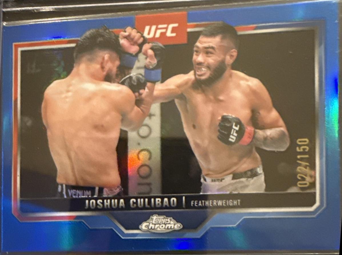 Joshua Culibao 2025 Topps Chrome UFC Base #73 Blue Refractor