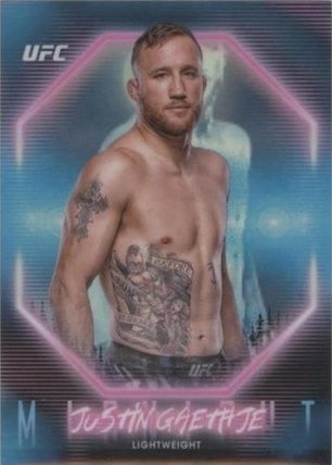 Justin Gaethje 2025 Topps Midnight UFC Base #50 Zodiac