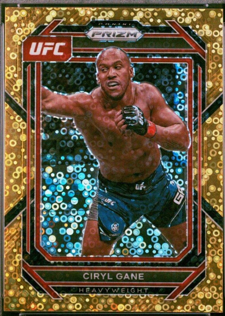 Ciryl Gane 2023 Panini Prizm Under Card UFC Base #115 Gold