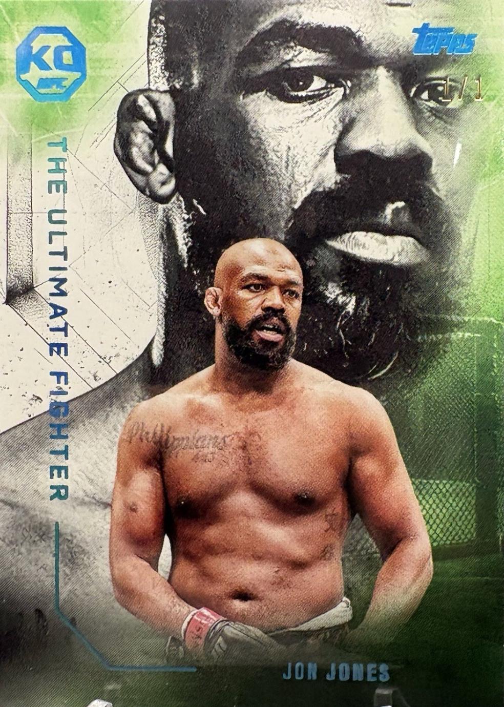 Jon Jones 2025 Topps Knockout UFC The Ultimate Fighter #UF-11 Platinum
