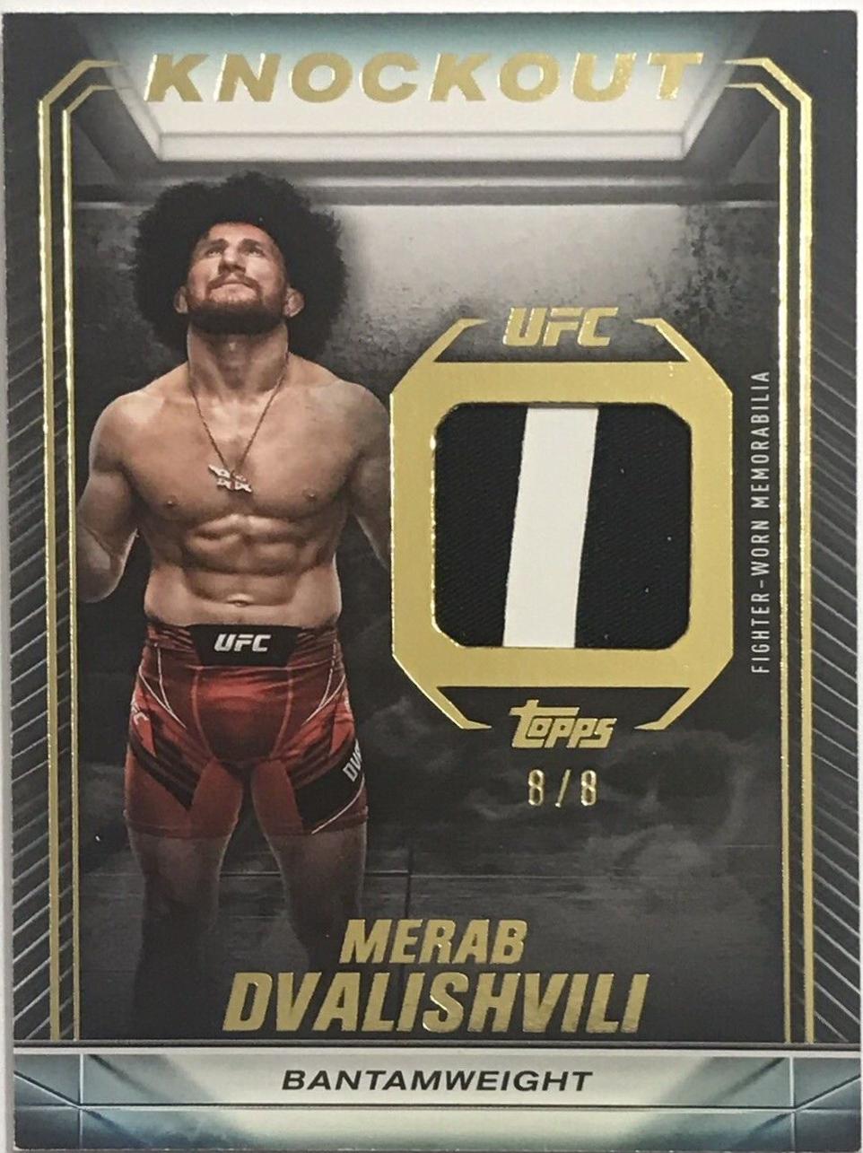 Merab Dvalishvili 2024 Topps Knockout UFC Knockout Relics #KR-MDV Gold