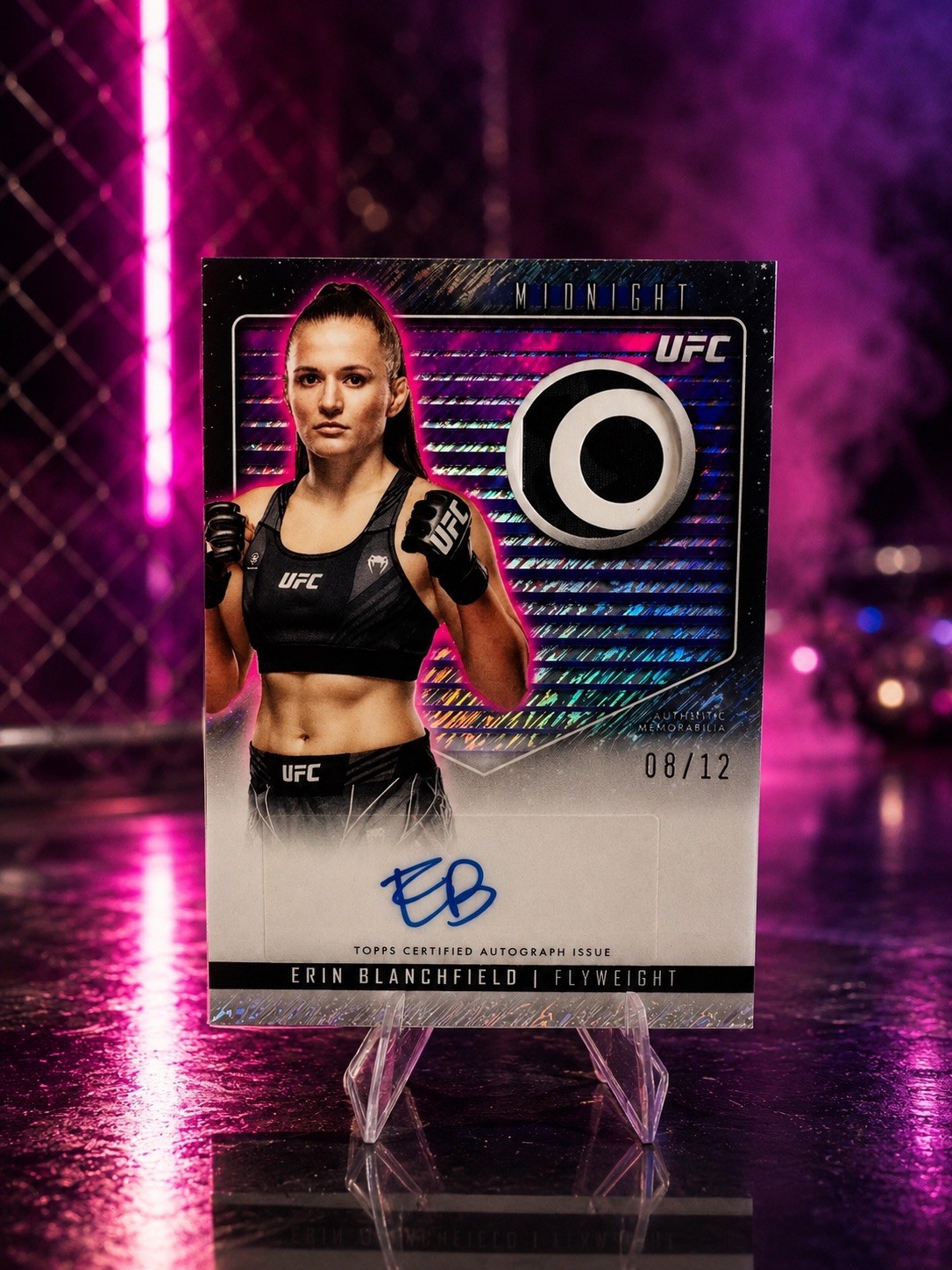 Erin Blanchfield 2024 Topps Midnight UFC Relic Autographs #RCA-EBL Midnight