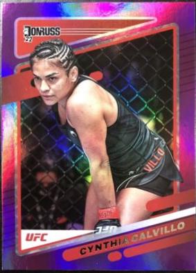 Cynthia Calvillo 2022 Panini Donruss UFC Base #47 Purple Laser