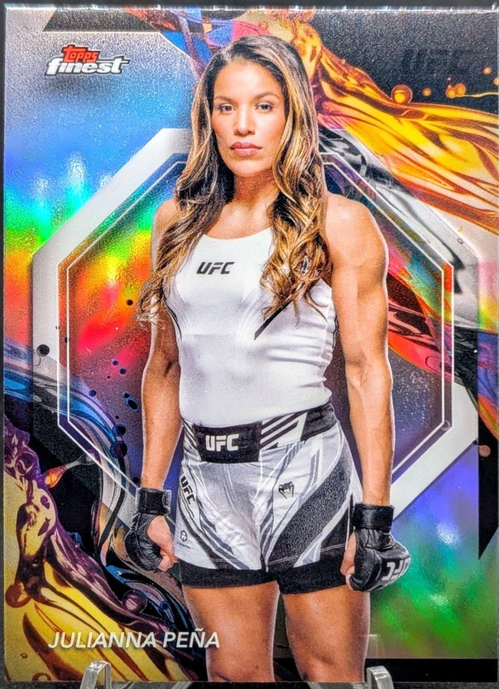 Julianna Peña 2024 Topps Finest UFC Base Uncommon #173 Refractor