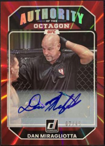 Dan Miragliotta 2023 Panini Donruss UFC Authority of the Octagon Signatures #224 Red Laser