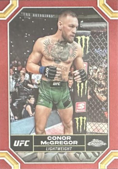 Conor McGregor 2024 Topps Chrome UFC Base #49 Magenta Refractor