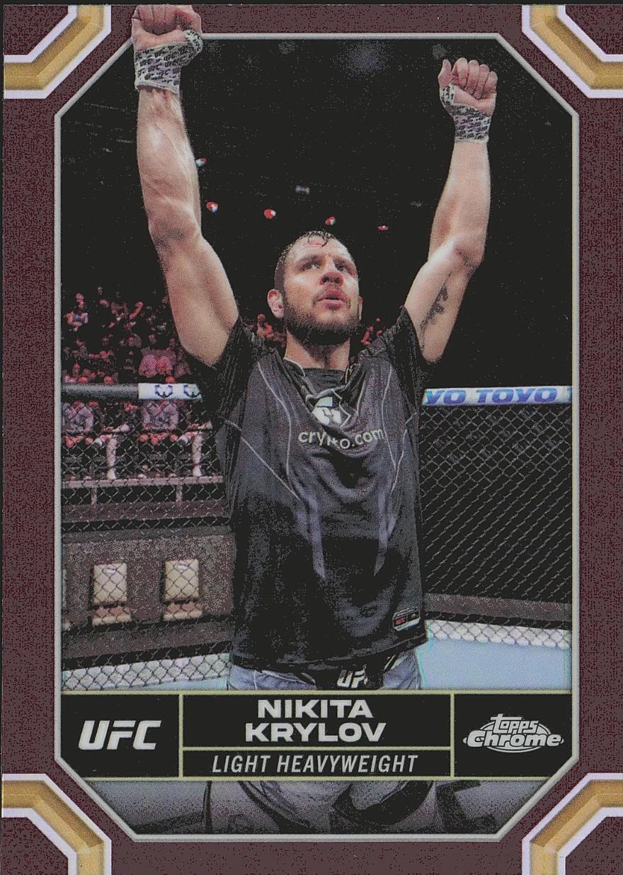 Nikita Krylov 2024 Topps Chrome UFC Base #150 Magenta Refractor
