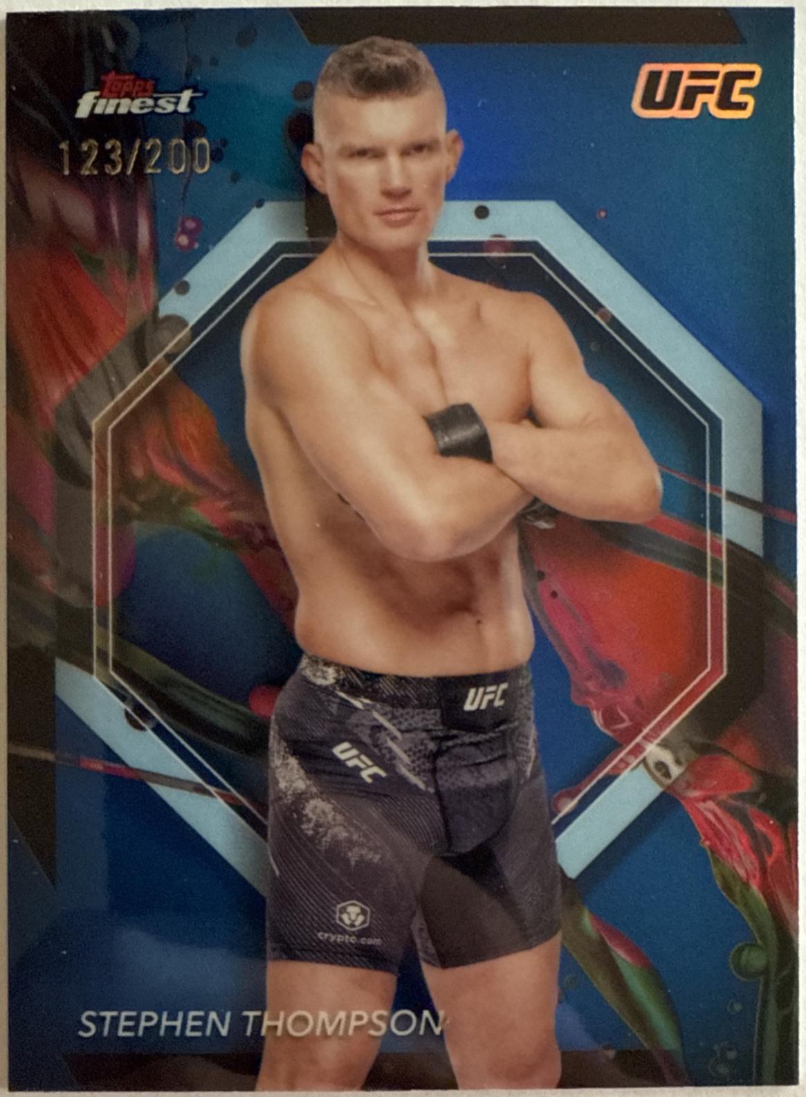 Stephen Thompson 2024 Topps Finest UFC Base Common #19 Blue Refractor