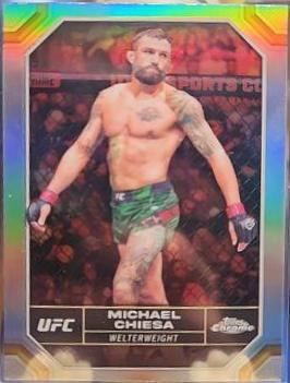 Michael Chiesa 2024 Topps Chrome UFC Base #137 Refractor