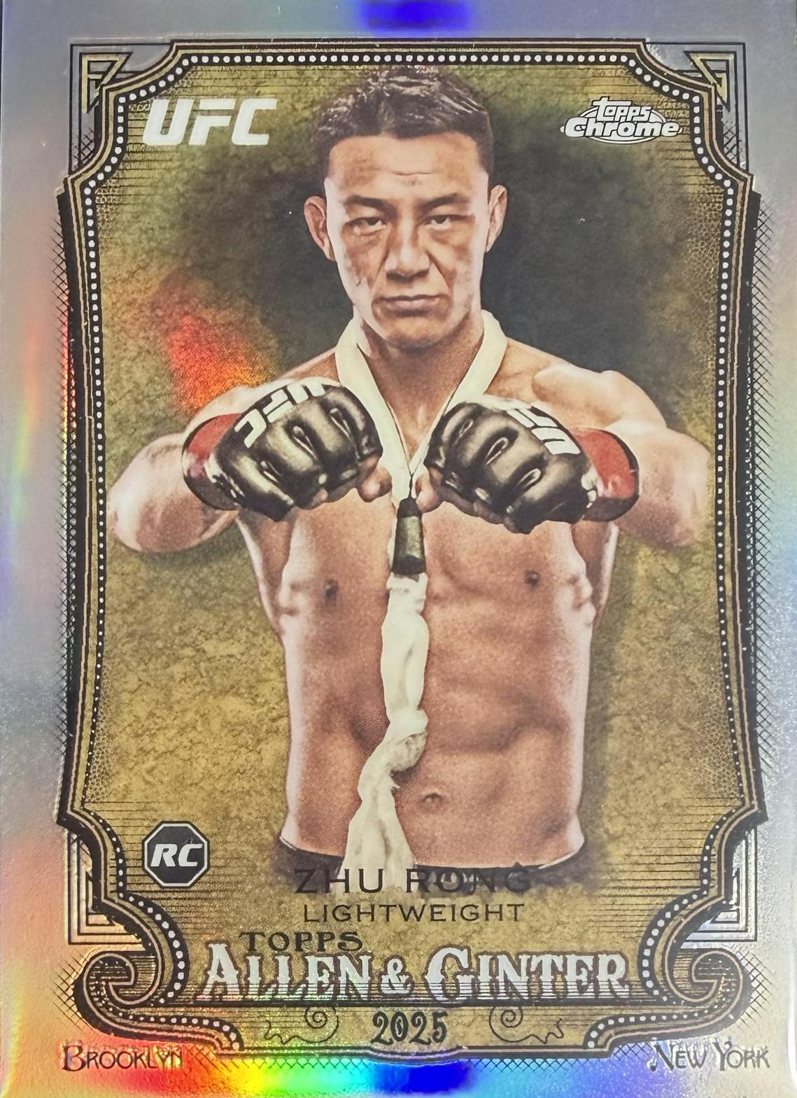 Zhu Rong 2026 Topps Chrome UFC Allen & Ginter #AG-22 Red Refractor