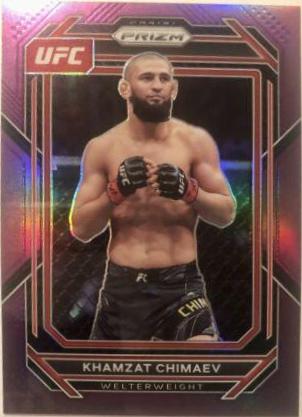 Khamzat Chimaev 2023 Panini Prizm UFC Base #150 Purple