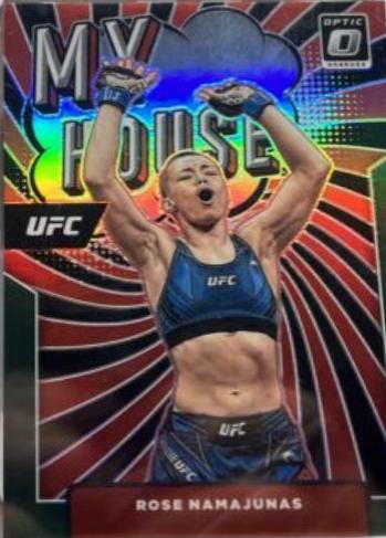Rose Namajunas 2022 Panini Donruss Optic UFC Base #90 Green