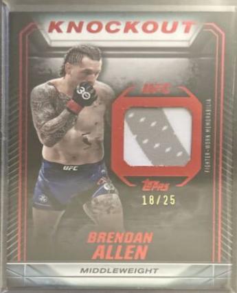 Brendan Allen 2024 Topps Knockout UFC Knockout Relics #KR-BA Red