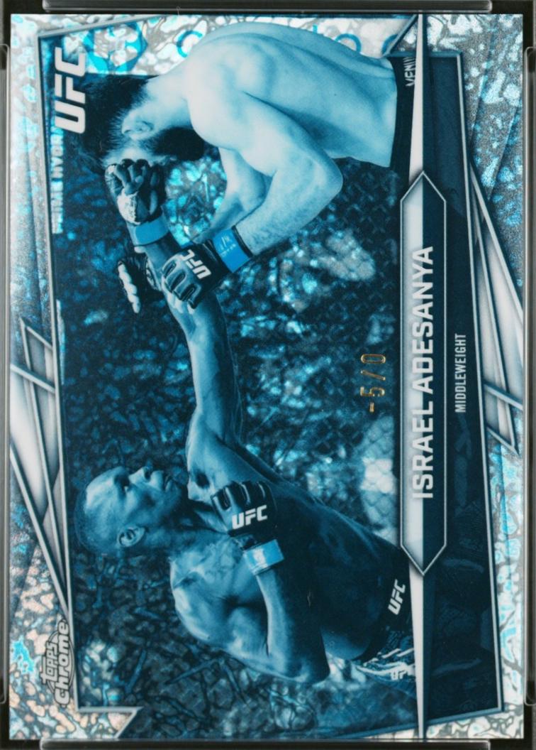 Israel Adesanya 2026 Topps Chrome UFC Base #197 Frozenfractor