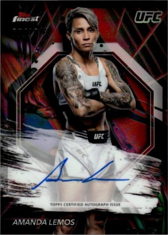 Amanda Lemos 2024 Topps Finest UFC Finest Autographs #FA-ALS Superfractor