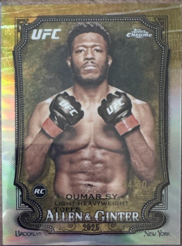 Oumar Sy 2026 Topps Chrome UFC Allen & Ginter #AG-7 Gold Refractor