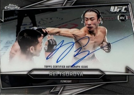 Rei Tsuruya 2026 Topps Chrome UFC Base Autographs #BAV-RT Purple Geometric Refractor
