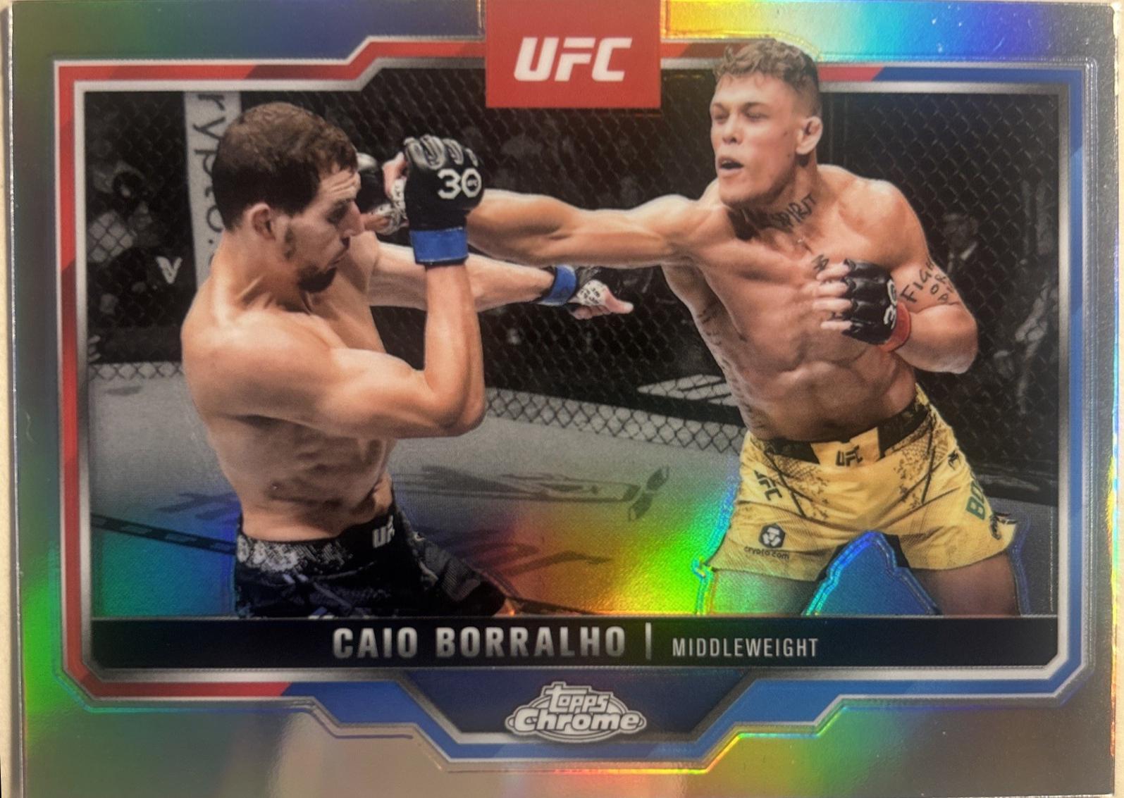 Caio Borralho 2025 Topps Chrome UFC Base #49 Refractor