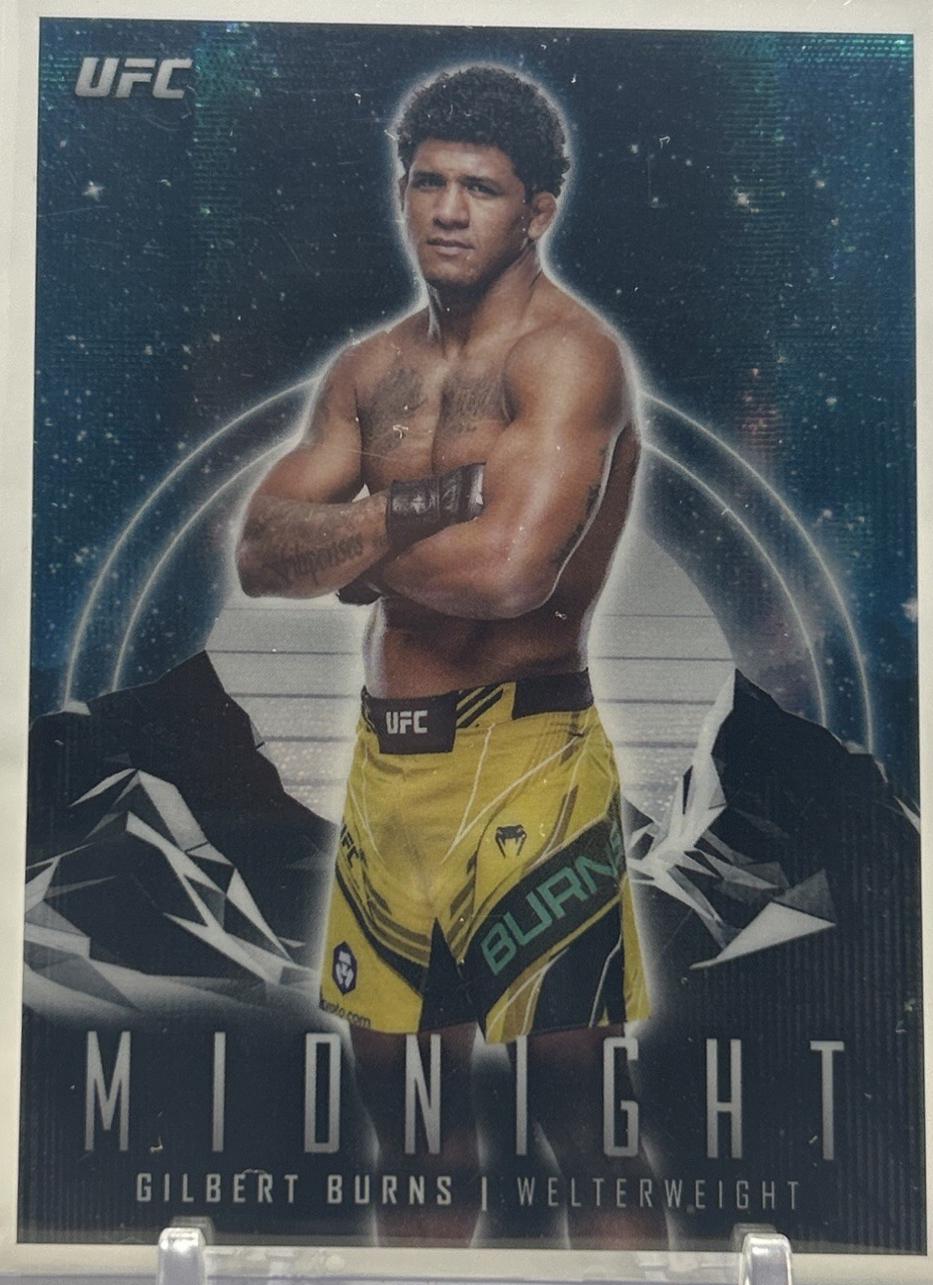Gilbert Burns 2024 Topps Midnight UFC Base #38 Moon Beam