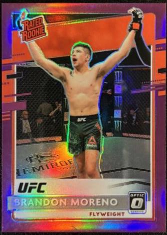 Brandon Moreno 2021 Panini Chronicles UFC Base Optic Rated Rookies #206 Purple
