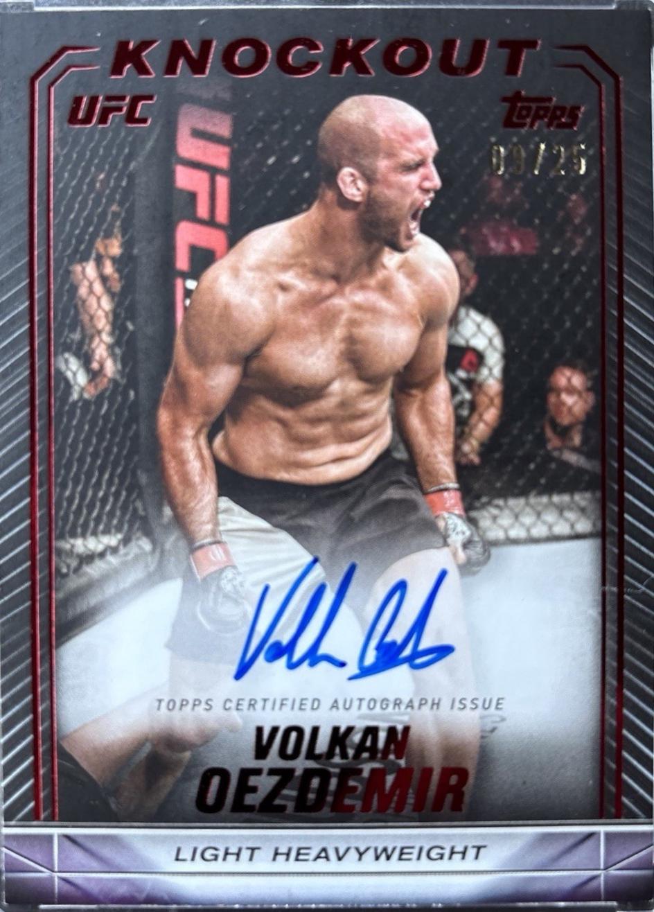 Volkan Oezdemir 2024 Topps Knockout UFC Knockout Autographs #KNA-VOR Red
