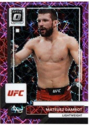 Mateusz Gamrot 2023 Panini Donruss Optic UFC Base #34 Pink Velocity